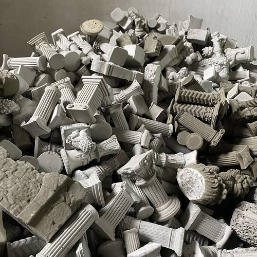 瑕疵残次品处理 混凝土罗马柱摆件废墟造境战损复古欧式装饰品