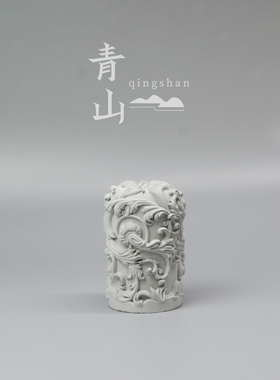 混凝土摆件 浮雕柱水泥工艺品香薰摆件桌面造景装饰摄影道具FZ353