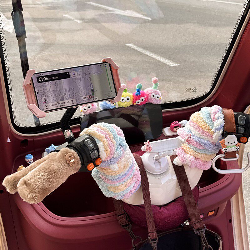 适用雅迪cl13装饰小配件三轮车手机支架手把套挂钩电动车改造配饰