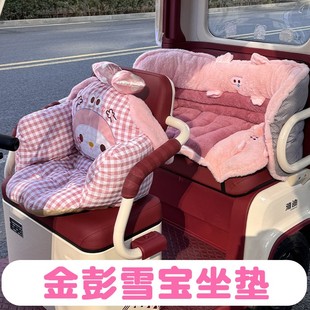 适用金彭雪宝座套冬款金鹏梦界M7全封闭电动三轮车坐垫套装饰配件