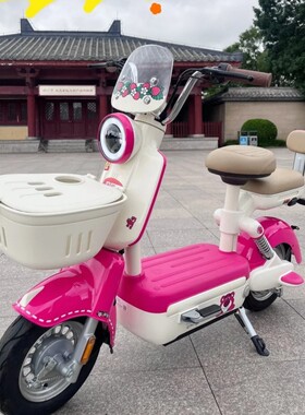 雅迪c50-d草莓熊装饰小配件粉色冠能电动车耳朵尾箱配饰用品大全