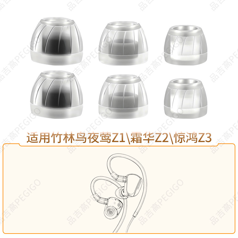 竹林鸟夜莺Z1霜华Z2涡轮耳机套帽图片