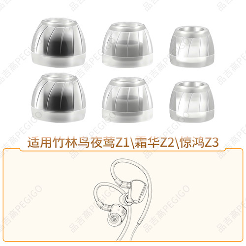 竹林鸟夜莺Z1霜华Z2涡轮耳机套帽