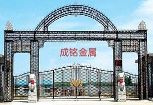 村口牌坊门楼，景区牌坊拱门，铁艺牌坊拱门，凯旋门，铁艺门楼