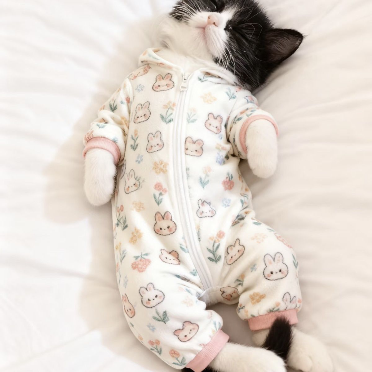 猫咪可爱保暖小猫睡衣Kitty猫新款家居舒适四脚款幼犬通用超萌