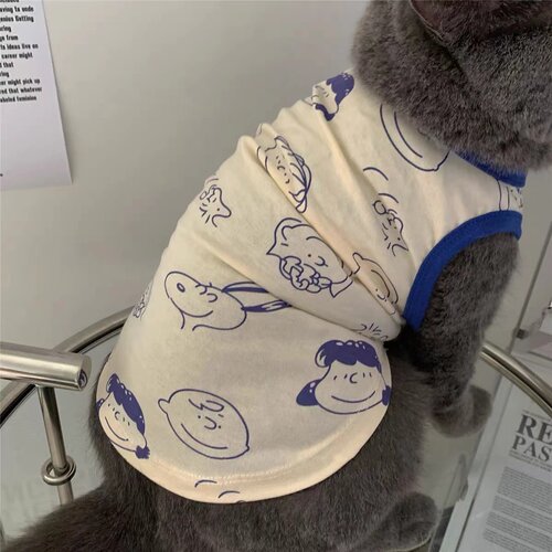 夏天宠物狗狗比熊猫咪衣服夏季薄款防掉毛夏装无袖猫猫夏款背心