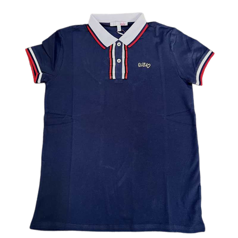 E家 中大童校园百搭POLO衫运动拼色T恤  EKE201012