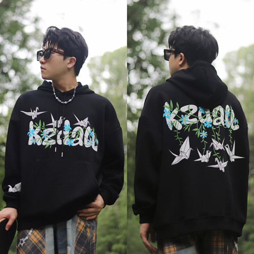 KZDALL原创设计千纸鹤连帽卫衣