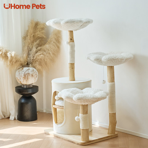 UHomePets友乎花朵猫爬架纯实木