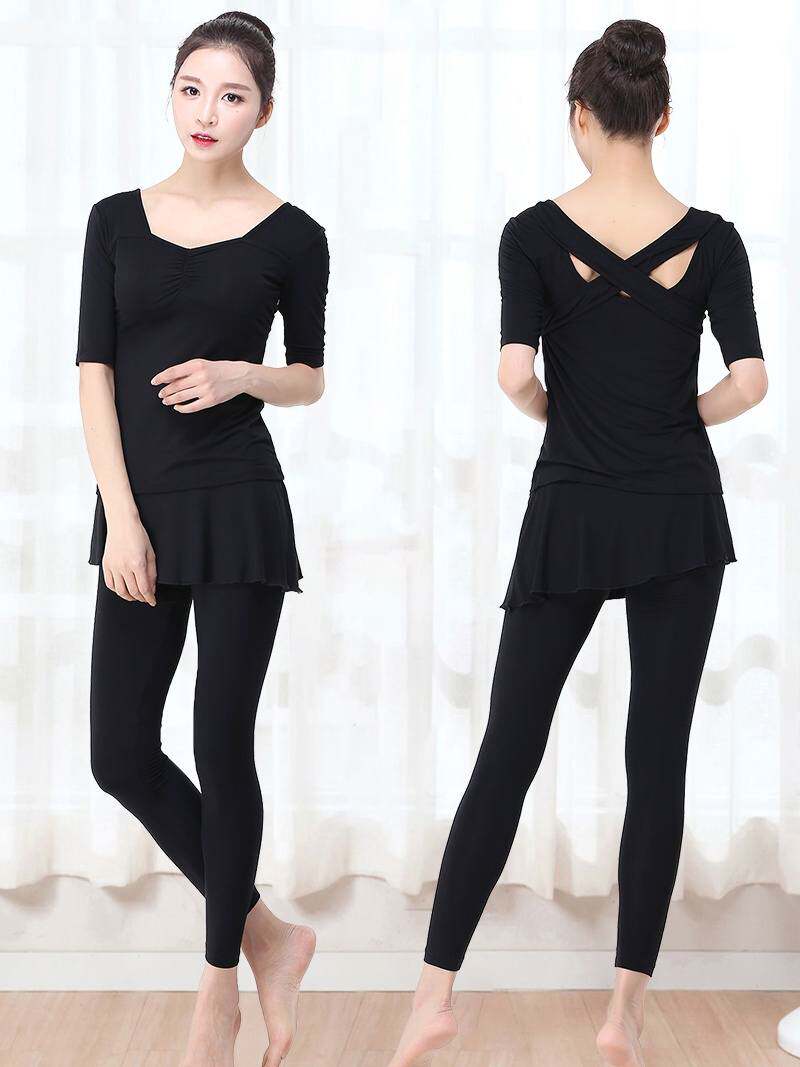 瑜伽服女夏季2021新款网红健身运动套装专业高端时尚舞蹈练功服装