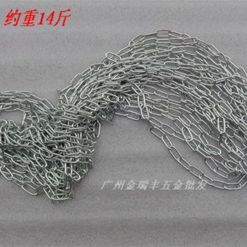 镀锌铁链/4厘粗 5厘6厘8厘3厘不锈H钢链铁链子加粗晾衣铁链条扣环