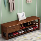 长凳多层鞋 凳多功能入户进门可坐穿鞋 架 柜坐凳一体实木换鞋 简易鞋