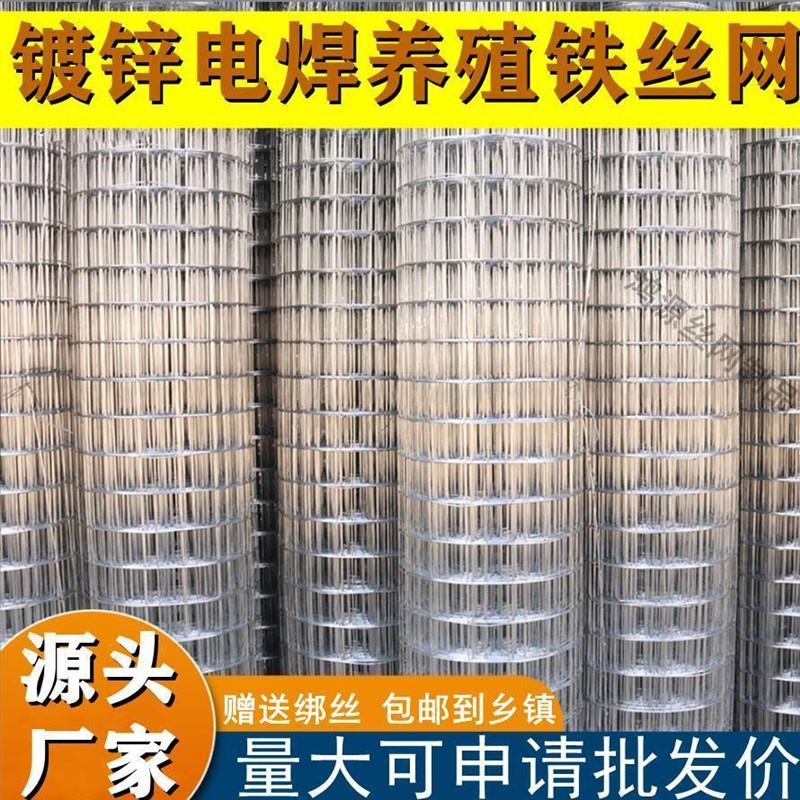 镀锌钢丝网围栏防鸟防鼠加厚铁丝网D养殖鸡兔笼阳台防护网【防锈