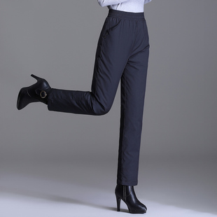 2021新款中年羽绒裤女款冬外穿人小个子妈妈高腰直筒加厚保暖棉裤