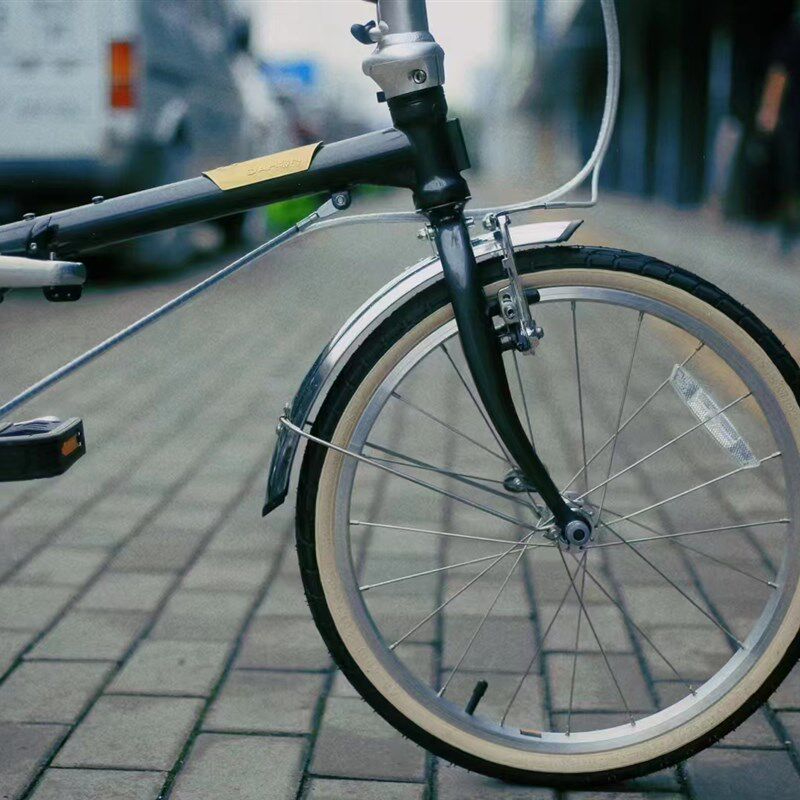 20寸不锈钢复古挡泥板折叠车泥瓦d7挡水板自行车挡泥除单车配件