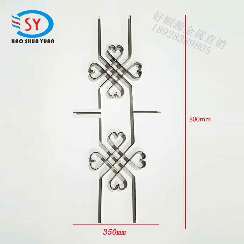 不锈钢窗花欧式装饰配件防盗网大门栏杆围栏楼梯扁钢304/201花件