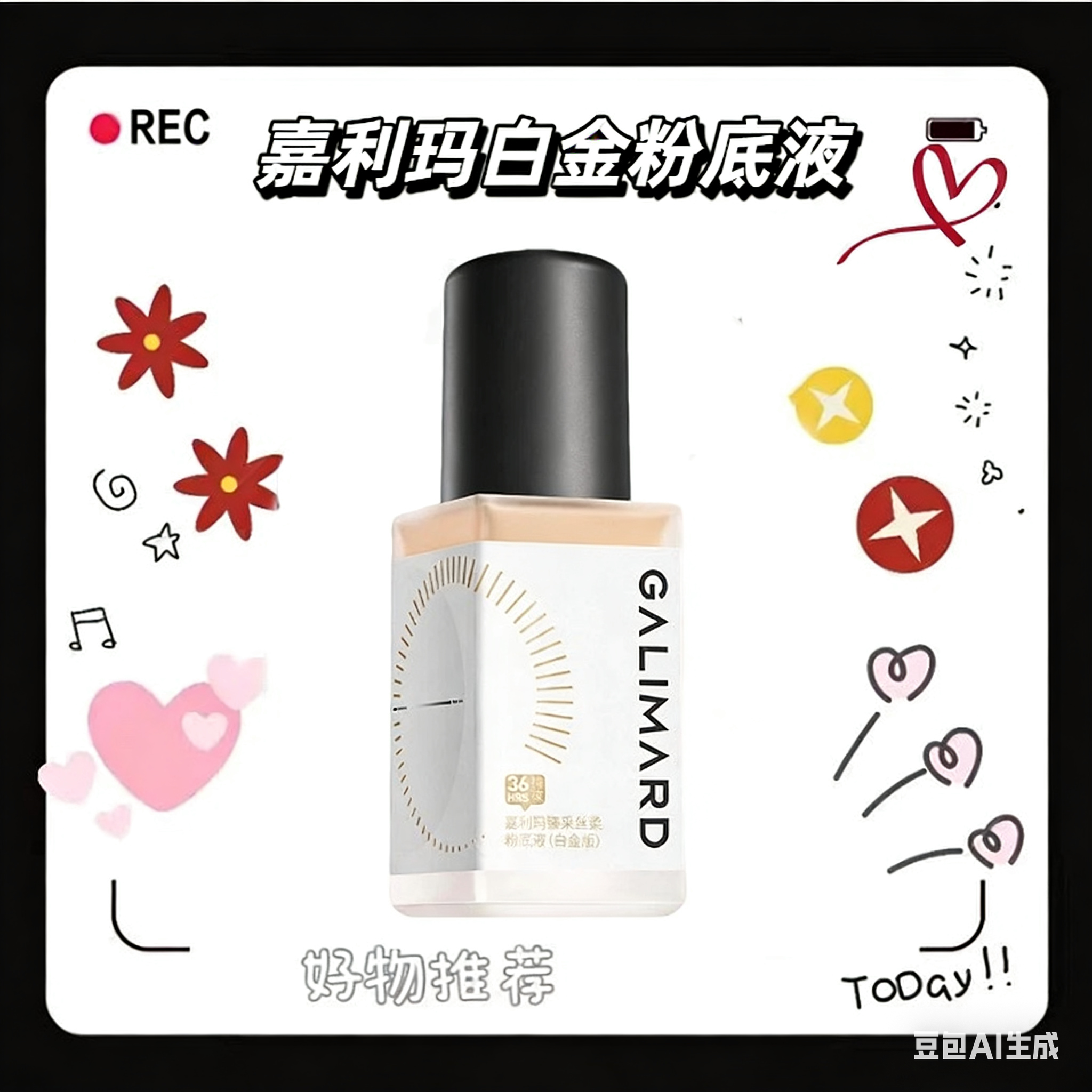 嘉利玛虾青素3.0粉底液白金防水