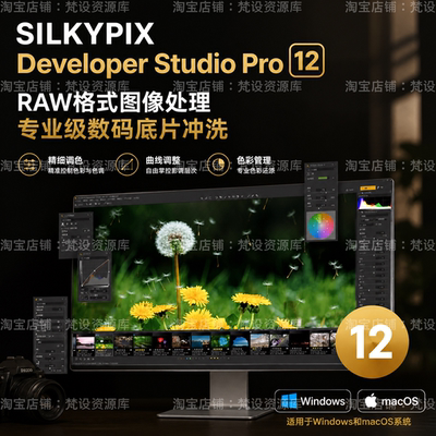 RAW处理软件专业显像批量调色自然肤色还原智能降噪镜头校正