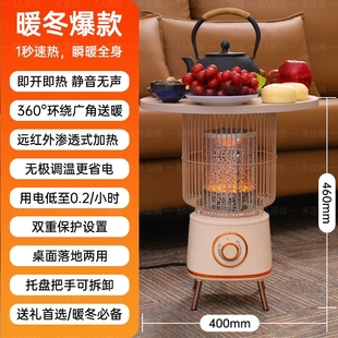 骆驼2025新款围炉煮茶取暖器家用电暖炉办公室小型电暖器电热扇