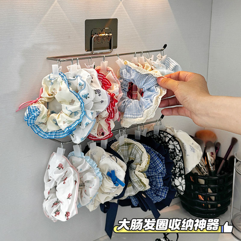 宿舍大肠发圈收纳架方巾发饰置物