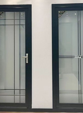 双层钢化玻璃卫生间门现货包邮铝合金卫生间门单门平开门浴室门