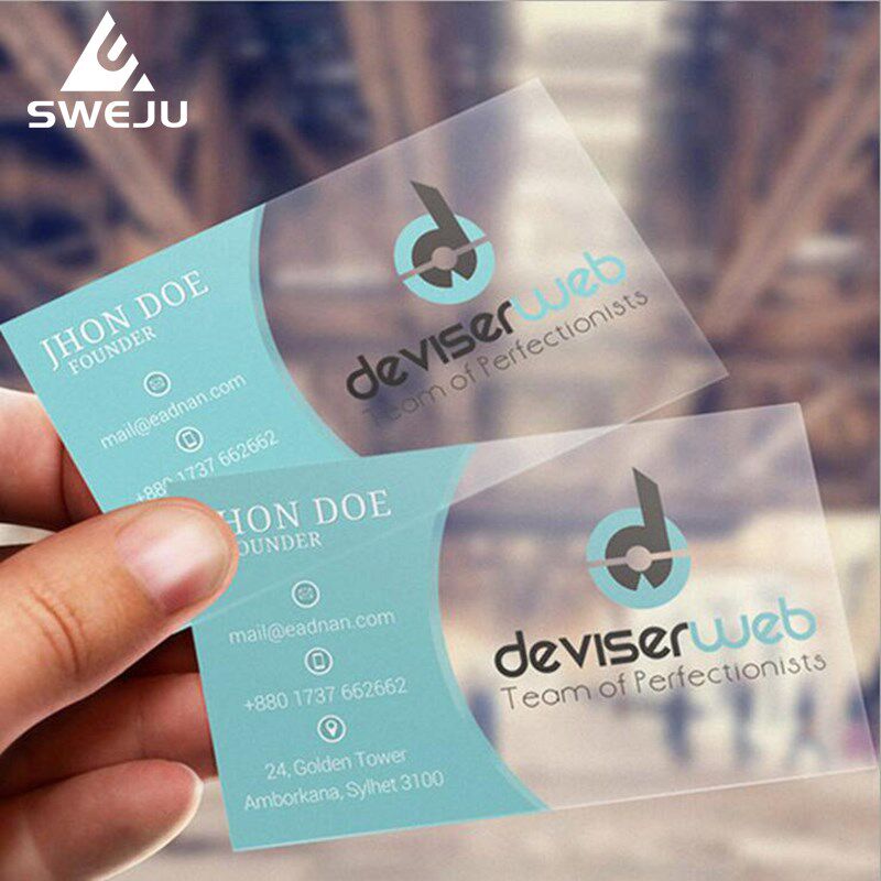 transparent business card printing custom printing plastic p