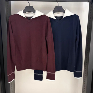 25秋季新款高尔夫女装长袖羊毛针织衫时尚简约休闲运动高球棒球服