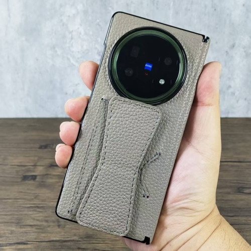 vivoxfold5手机壳真皮腕带支架