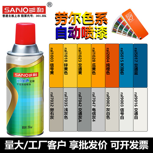 三和劳尔手摇自喷漆RAL7035浅灰