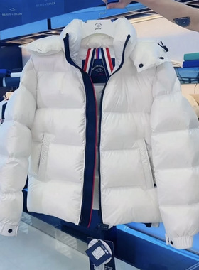 BRAVE&SHARK/勇士鲨鱼男士高奢95亮面白鹅男女同款外套五防羽绒服