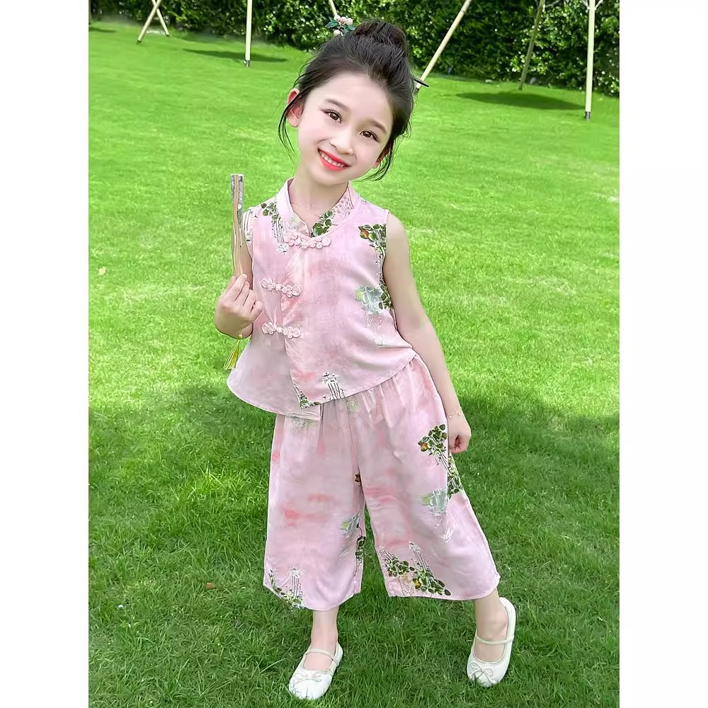 汉服女童国风套装新中式两件套