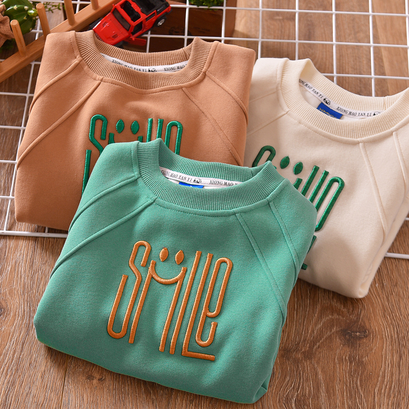 男童卫衣春秋2023新款中大童刺绣