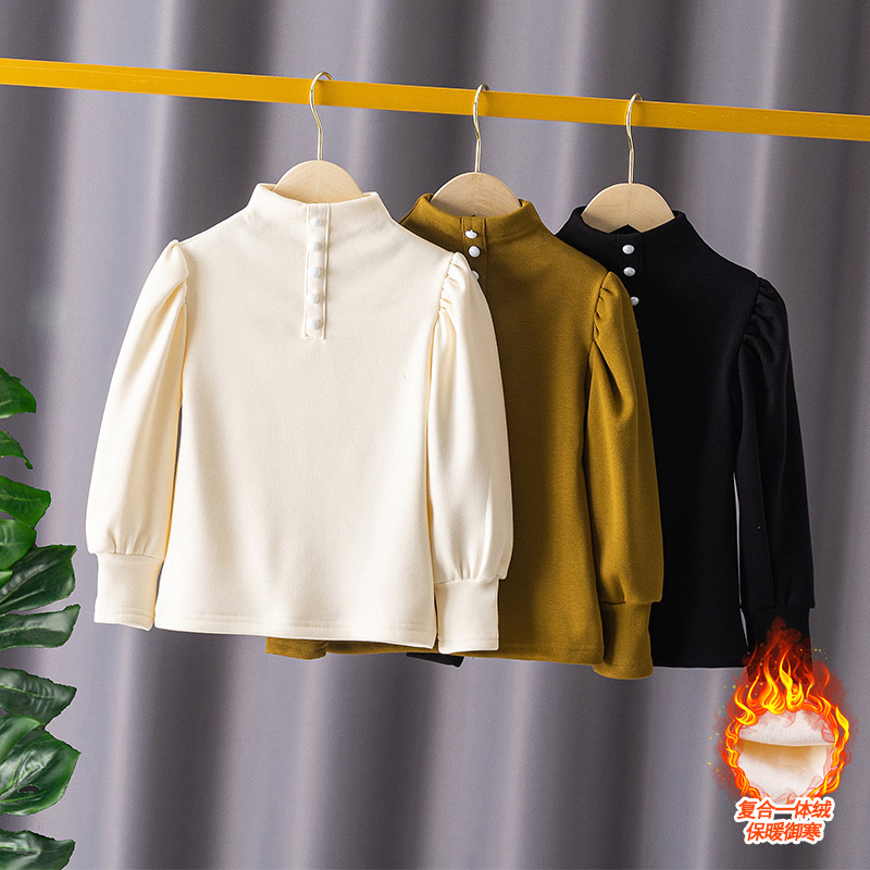 女童加绒加厚2022新款儿童T恤