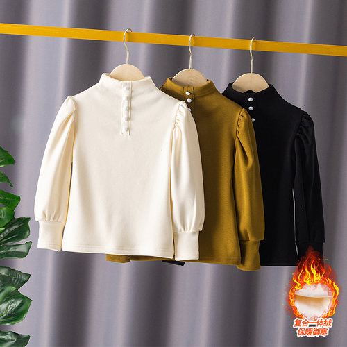 女童加绒加厚2022新款儿童T恤