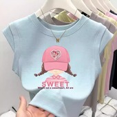 夏季 2025新款 儿童无袖 女童背心飞袖 上衣公主风夏天小女孩短袖 t恤