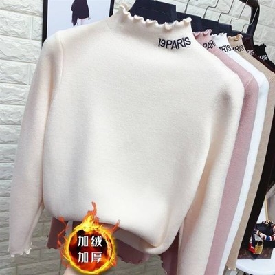 女童加厚一体绒打底衫秋冬上衣