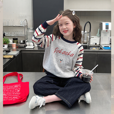 女童时髦网红条纹儿童内搭上衣