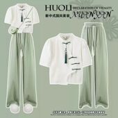 女童国风夏装 t恤宽松两件套 12岁3中大童学生洋气短袖 套装 2025新款