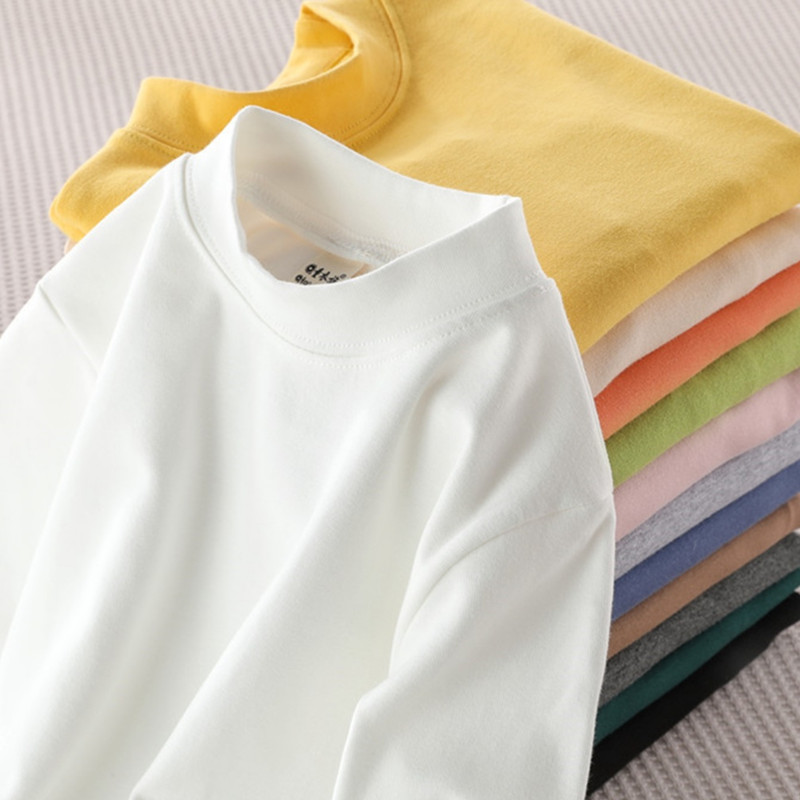 儿童打底衫半高领T恤秋冬款