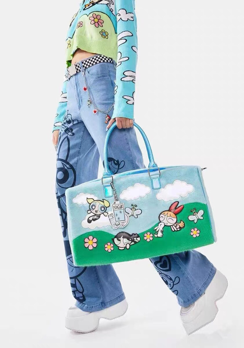 DillskillThePowerpuffGirls飞天小女警童趣大容量手提袋包包,箱包皮具/热销女包/男包,旅行袋,淘宝优惠券,粉丝福利购,淘宝优惠卷