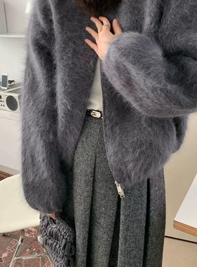 米米店茸茸保暖羊毛外套(配可拆卸仿毛毛领)（含100羊毛）YS8-Js4