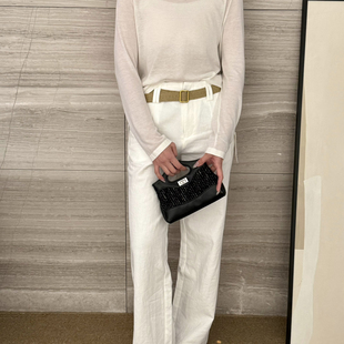 米米弹打底长袖T恤柔软糯百搭针织衫（含13羊绒）(30三醋酸)OYM11