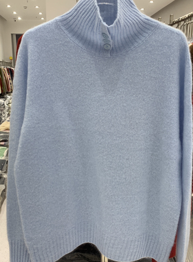 米米店上衣通勤休闲长袖百搭慵懒风针织衫（含100绵羊毛）XF87693