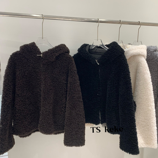 米米店闲拉链羊毛外套皮毛一体(含100羊毛)(绵羊毛)PSdt280128