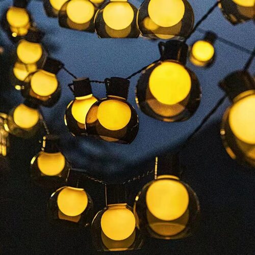 户外露营太阳能灯串LED圆球超亮