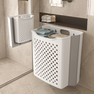 壁挂折叠脏衣服收纳筐家用浴室放衣服神器卫生间洗衣机篓子洗衣篮