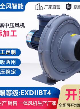 FT-1防爆中压风机抽气体输送用隔爆鼓风机隔爆变频喷特氟龙风机