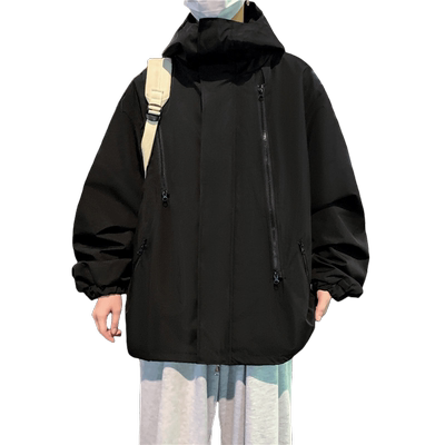 2024新款冲锋衣外套男款春秋潮牌男装工装痞帅夹克男生夏季登山服