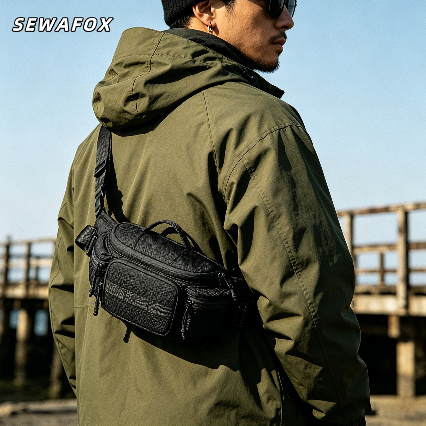 SEWAFOX塞瓦狐男士通勤户外腰包