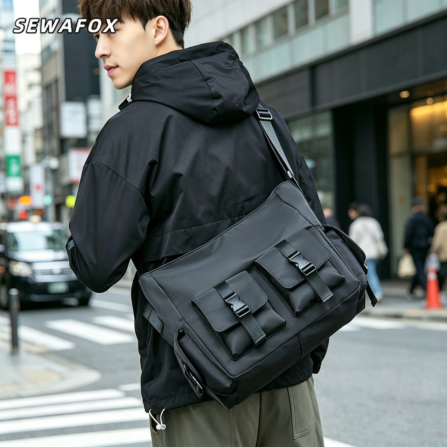 SEWAFOX塞瓦狐大容量休闲斜挎包